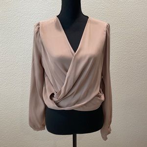 Crop Top Long Sleeve Drape